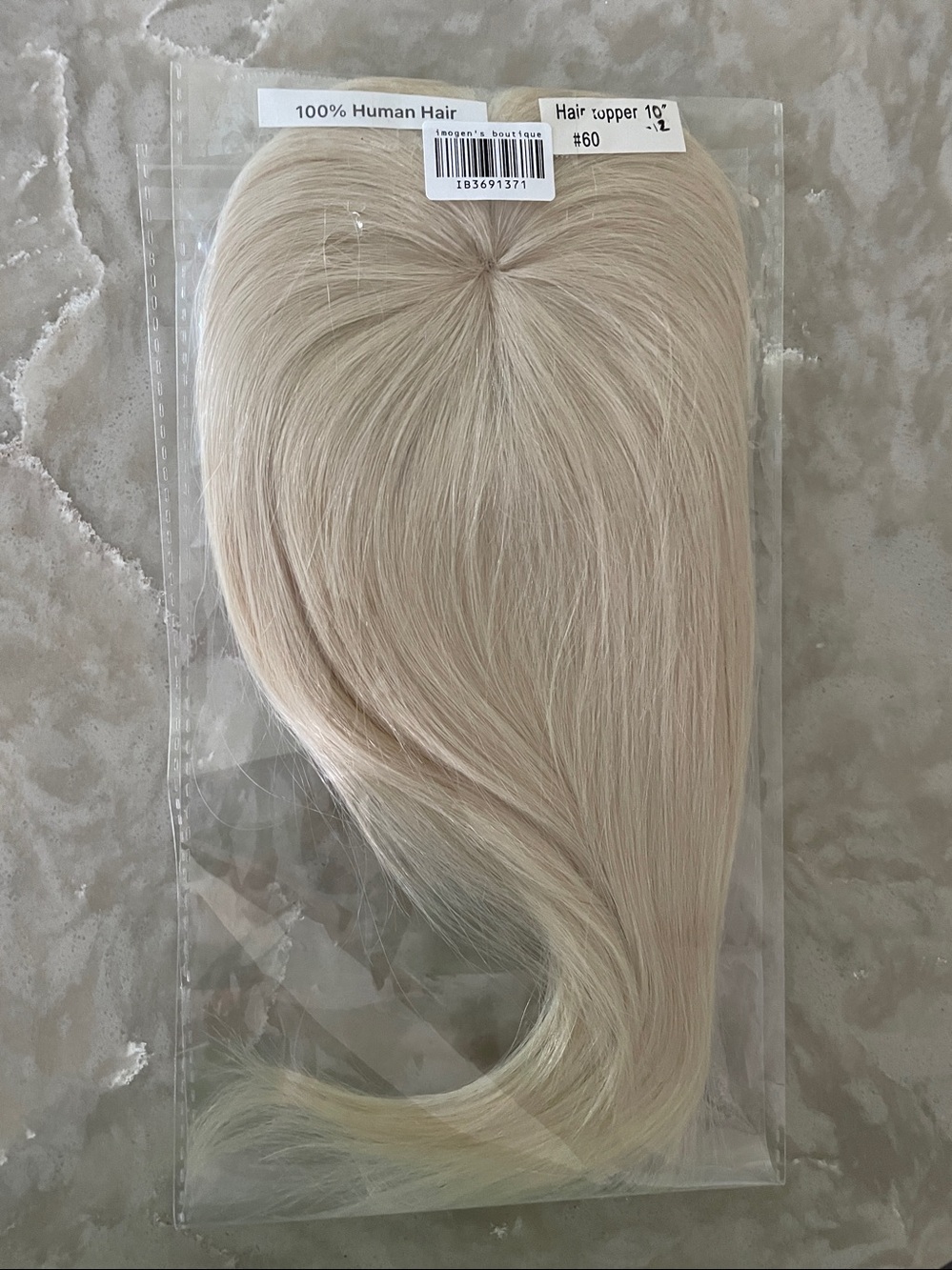 NWT 11-12”100% human REMY hair #60#613 vanilla blonde cream topper HANDTIED SILK - Picture 12 of 12